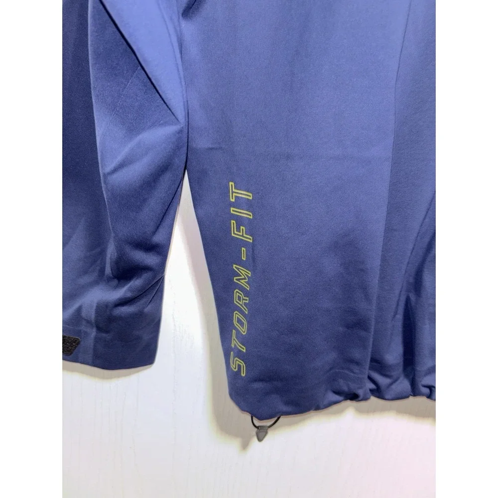 NIKE GOLF STORM-FIT 10 WATERPROOF 1/4 ZIP Blue JACKET Medium 416273-440